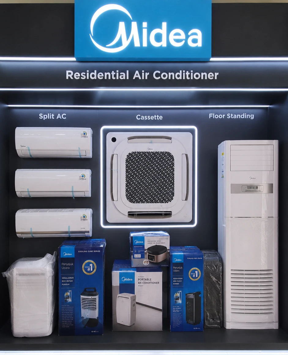 Showcase AC Midea di RADJA AC