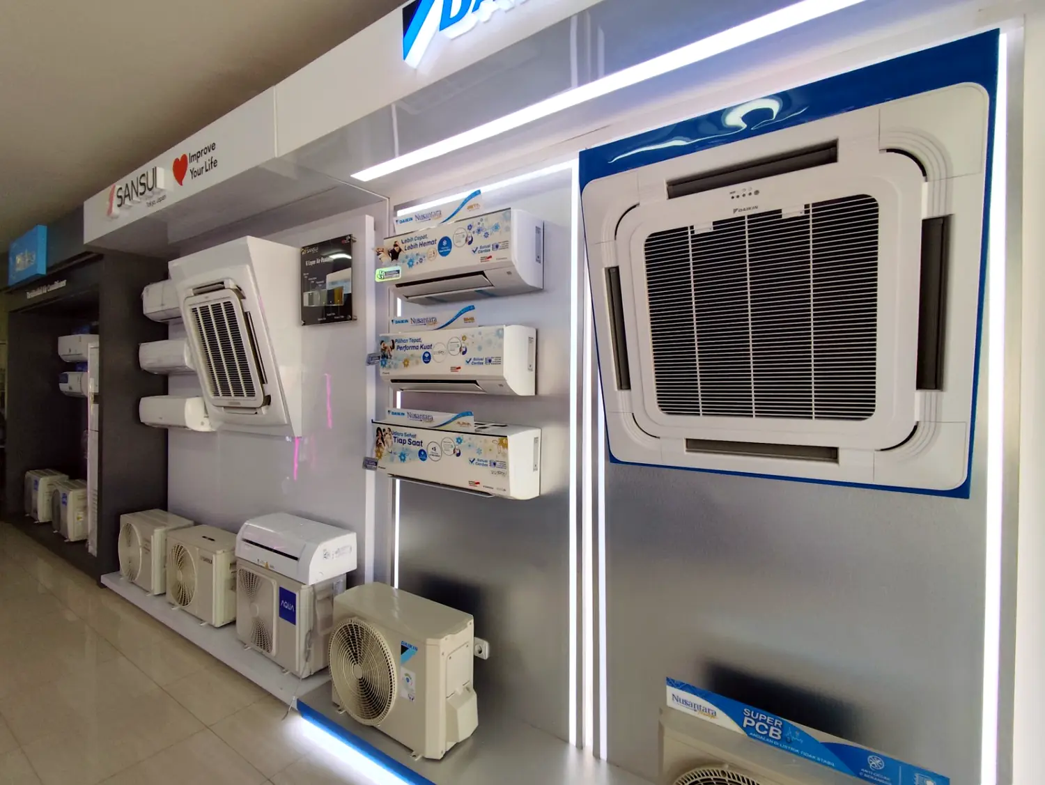 Display Daikin dan Sansui